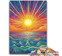 Puzzles 1000 pièces pour Adultes, Cadeaux, Soleil psychédélique, Jeux éducatifs, décoration d'intérieur, Collection d'artistes, Beaux-Arts, 50x75cm