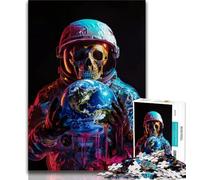 Puzzles 1000 pièces pour Adultes, Cadeaux, Squelette, Astronaute, Peinture à l'huile, Jeux éducatifs, décoration d'intérieur, idéal comme Cadeau pour Toute la Famille, 38x26cm