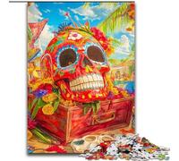 Puzzles 1000 pièces pour Adultes, Cadeaux, Style Mexicain, crâne, éléphant, Jeu intellectuel, Cadeau d'anniversaire, décoration Murale pour Les 14 Ans et Plus (Taille 50x75cm)