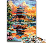 Puzzles 1000 pièces pour Adultes, Cadeaux Temple Antique Japonais pour Les 14 Ans et Plus, Jeux de Famille, Jeu de Noël, Cadeaux pour Femmes 50x75cm
