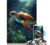 Puzzles 1000 pièces pour Adultes, Cadeaux Tortue de mer, Puzzle 1000 pièces, pour renforcer l'amour Entre Les Couples à partir de 14 Ans (Taille 38x26cm)
