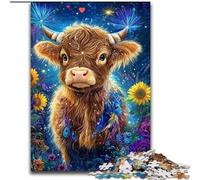 Puzzles 1000 pièces pour Adultes, Cadeaux Tournesol Yak, Jouet éducatif et décompressant, Cadeau d'anniversaire, décoration Murale (Taille 50x75cm)