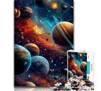 Puzzles 1000 pièces pour Adultes, Cadeaux Univers Galaxie Planète Puzzles pour Adolescents, Casse-tête - Cadeau d'anniversaire pour Homme (Taille 38x26cm)