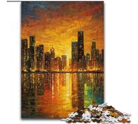 Puzzles 1000 pièces pour Adultes, Cadeaux, Ville vitrail, pour Les 14 Ans et Plus, Jeu éducatif, défi, Cadeau d'anniversaire (Taille 26x38cm)