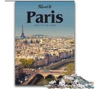 Puzzles 1000 pièces pour Adultes, Cadeaux, Visite de Paris, à partir de 14 Ans, décoration d'intérieur, à Offrir en Cadeau à Toute la Famille, 75x100cm