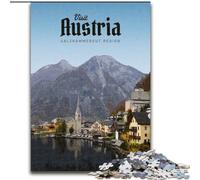 Puzzles 1000 pièces pour Adultes, Cadeaux, visitez l'Autriche, Jouets éducatifs, décoration intérieure Unique et Cadeaux pour Les 14 Ans et Plus (50x75cm), 1000 pièces