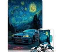 Puzzles 1000 pièces pour Adultes, Cadeaux, Voiture de Sport sous Le Ciel Nocturne, Jeux éducatifs, décoration d'intérieur, décoration d'intérieur Unique et Cadeaux (38x26cm)
