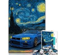 Puzzles 1000 pièces pour Adultes, Cadeaux, Voiture de Sport sous Le Ciel Nocturne, Jeux éducatifs, décoration d'intérieur, décoration d'intérieur Unique et Cadeaux (38x26cm)