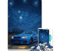 Puzzles 1000 pièces pour Adultes, Cadeaux, Voiture de Sport sous Le Ciel Nocturne, Jouets éducatifs, Anti-Stress, décoration d'intérieur Unique et Cadeaux (75x50cm)