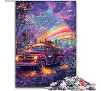 Puzzles 1000 pièces pour Adultes Camion du Ciel Nocturne Puzzles 1000 pièces pour Adultes Divertissement Relaxant, Cadeau de Noël Parfait et décoration intérieure 26x38cm