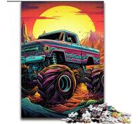 Puzzles 1000 pièces pour Adultes Camion psychédélique Puzzles impossibles pour Adultes 50x75cm Jeu décoratif Stimulant à Faire soi-même, Jouet interactif Familial