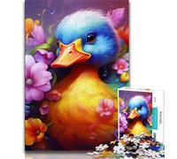 Puzzles 1000 pièces pour Adultes, Canards colorés, pour stimuler Le Cerveau, Jouets addictifs pour cultiver la Patience, Cadeau d'anniversaire (38x26cm)