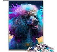 Puzzles 1000 pièces pour Adultes Caniche Fantastique Puzzles 1000 pièces pour Adultes pour s'amuser en Famille Parfait pour Les Vacances, Les soirées de Jeux interactives (Taille 26x38cm)