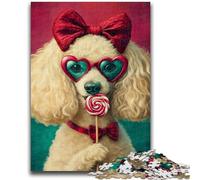 Puzzles 1000 pièces pour Adultes Caniche Jeu éducatif Familial Idéal comme Cadeau pour Toute la Famille 14+ 50x75cm