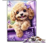 Puzzles 1000 pièces pour Adultes, Caniche Lavande, Jeux, Jouets, Cadeaux d'anniversaire Uniques pour Les Enfants de 14 Ans et Plus (Taille 26x38cm)