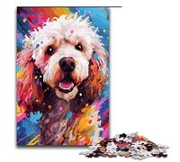 Puzzles 1000 pièces pour Adultes Caniche par SplattersLots de Puzzles épais et colorés dans Le Ciel Cadeaux d'anniversaire Cadeaux pour Adolescents de 14 Ans et Plus 75x50cm