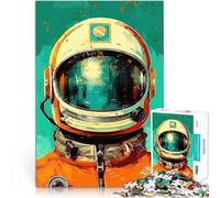Puzzles 1000 pièces pour Adultes Casque d'astronaute rétro Jouet éducatif intellectuel décompressant Cadeau Amusant 75x50cm