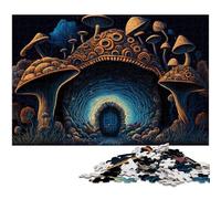 Puzzles 1000 pièces pour Adultes Champignons Magiques Puzzles impossibles pour Adultes Décoration d'intérieur DIY Cadeau Jeu de réflexion 26x38cm / 10,23x14,96 Pouces