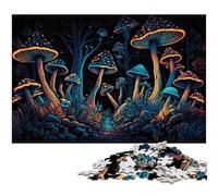 Puzzles 1000 pièces pour Adultes Champignons Magiques Puzzles impossibles pour Adultes Décoration d'intérieur DIY Cadeau Jeu de réflexion 26x38cm / 10,23x14,96 Pouces