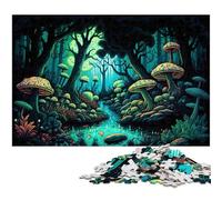 Puzzles 1000 pièces pour Adultes Champignons Magiques Puzzles impossibles pour Adultes Décoration d'intérieur DIY Cadeau Jeu de réflexion 50x75cm / 19,68x29,52 Pouces