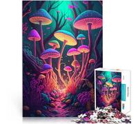 Puzzles 1000 pièces pour Adultes Champignons psychédéliques Jouets de Divertissement Familial Cadeau Amusant 75x50cm
