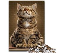 Puzzles 1000 pièces pour Adultes Chat Orange prenant Un Selfie pour Les 14 Ans et Plus Jeux Amusants Activités Amusantes à la Maison, Cadeaux d'anniversaire, Cadeaux de Voyage 50x75cm