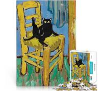Puzzles 1000 pièces pour Adultes Chat sur Une Chaise pour Le Jeu éducatif Challenge Toy Convient pour la décoration de Bureau 38x26cm