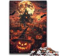 Puzzles 1000 pièces pour Adultes Château d'halloween Aidez Le Cerveau à exercer Jouets addictifs pour cultiver la Patience Collection d'artistes, Beaux-Arts 26x38cm