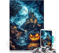 Puzzles 1000 pièces pour Adultes château Sombre Entraînez Votre Cerveau et Vos Mains Décoration d'intérieur et Cadeaux Uniques 38x52cm