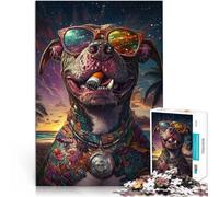 Puzzles 1000 pièces pour Adultes Chef de Chien Aidez Le Cerveau à exercer des Jouets addictifs pour cultiver la Patience Œuvre d'art 38x26cm