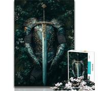 Puzzles 1000 pièces pour Adultes Chevalier Magique médiéval, Anti-Stress, défi Difficile, Chaque pièce est Unique - Jeu Familial Stimulant et Amusant (38x26cm)