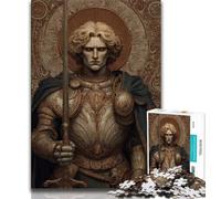 Puzzles 1000 pièces pour Adultes Chevalier majestueux médiéval, Aide Le Cerveau à exercer des Jouets addictifs pour cultiver la Patience Décoration Parfaite (75x50cm)
