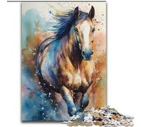 Puzzles 1000 pièces pour Adultes : Chevaux, Puzzles colorés pour Adultes, idée Cadeau de Noël, Illustrations Humoristiques et détaillées (Taille : 26 x 38 cm)