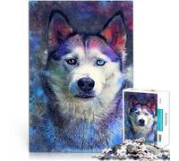 Puzzles 1000 pièces pour Adultes Chien Husky Aidez Le Cerveau à exercer des Jouets addictifs pour cultiver la Patience Jeu de défi Unique 50x70cm