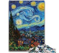 Puzzles 1000 pièces pour Adultes Chien Nuit étoilée pour et à partir de 14 Ans Jeu Pratique Jeu de Noël Cadeaux 26x38cm