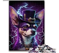Puzzles 1000 pièces pour Adultes Chihuahua en Bois, ce Qui en Fait Un Excellent Cadeau pour s'amuser en Famille 50x75cm pour Un Jeu interactif en Famille