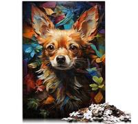 Puzzles 1000 pièces pour Adultes Chihuahua Jardin d'Eden Jouets Anti-Stress 26x38cm Cadeaux pour Amis et Famille pour Adolescents à partir de 14 Ans
