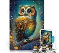 Puzzles 1000 pièces pour Adultes Chouette Aussi Mignonne Que Possible Fait de Bois Convient aux 14 Ans et Plus Défi Difficile pour soulager Le Stress Cadeau pour Les Anniversaires。