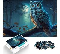 Puzzles 1000 pièces pour Adultes Chouette de l'espace Cosmique Jouets Jeux éducatifs Soulagement du Stress Une œuvre d'art 75x50cm