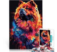 Puzzles 1000 pièces pour Adultes Chow Chow Dog Art Puzzle éducatif 26x38cm est idéal comme Cadeau pour Toute la Famille