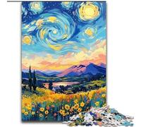 Puzzles 1000 pièces pour Adultes, Ciel étoilé, Montagnes, Puzzles en Carton pour Adultes, Casse-tête Stimulant pour Adolescents, soirée de Jeux en Famille (Taille 26x38cm)