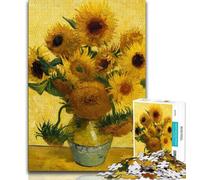 Puzzles 1000 pièces pour Adultes, Ciel Nocturne, tournesols, Jeux Amusants, Chaque pièce est Unique - Jeu Familial Stimulant et Amusant (Taille 75x50cm)