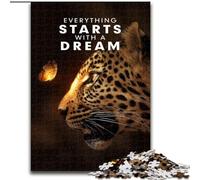 Puzzles 1000 pièces pour Adultes : Commencez par Un rêve. Puzzles 1000 pièces pour Adultes. Jeu Familial interactif,décoration d'intérieur,Cadeau Stimulant pour Le Cerveau (50 x 75 cm).