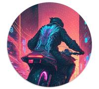 Puzzles 1000 pièces pour Adultes conduisant Une Moto, Puzzles en Papier, Cadeau de Noël, réduction du Stress pour Adolescents, Cadeau Unique et Cool pour la Famille (67,5x67,5cm)