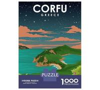 Puzzles 1000 Pièces pour Adultes Corfu Enchanted Night Puzzle Anti-Stress pour Toute La Famille, Idéal comme Cadeau 38x26cm/1000pcs
