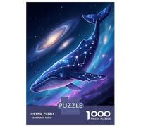Puzzles 1000 Pièces pour Adultes Cosmic Whale Constellation in The Starry Galaxy Sky Puzzle pour Adultes Jeux Relaxants Défi Difficile pour Anniversaire, Noël 38x26cm/1000pcs