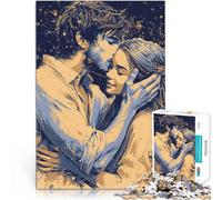 Puzzles 1000 pièces pour Adultes Couple Romantique s'embrassant Jeu Familial Anti-Stress Défi Difficile Bon Cadeau 38x26cm