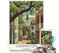 Puzzles 1000 pièces pour Adultes Covington, LA | 38x52cm Collection d'artistes pour la décoration intérieure œuvres d'art avec affiche assortie et fiche descriptive.