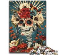 Puzzles 1000 pièces pour Adultes, crânes mexicains, Filles, à partir de 14 Ans Cadeaux intéressants pour la réduction du Stress, pour Les Amis et la Famille, 50x75cm