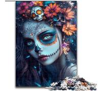 Puzzles 1000 pièces pour Adultes, crânes mexicains, Jouet éducatif et décompressant, Cadeau d'anniversaire, Cadeaux (Taille 26x38cm)